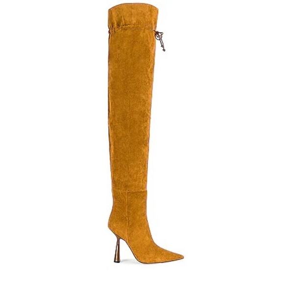 Good American Carla Over The Knee Boots in Tobacco Sz 8.5 - Picture 1 of 7